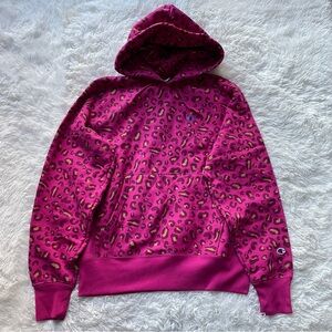 Champion Reverse Weave Animal Print Hooded Sweatshirt